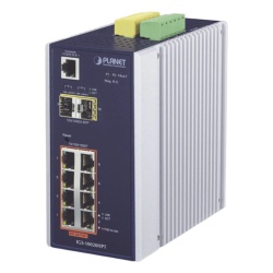 PLANET IGS-10020HPT Switch Industrial Administrable Capa 2 8 puertos PoE Gigabit 802.3af/at 2 Puertos SFP de 1 / 2.5 Gigabit Entrada de Voltaje Secundaria para Fuente Redundante