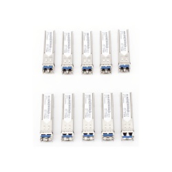 PLANET MGB-TLX-10PCS Paquete de 10 Piezas del Transceptor Industrial mini-Gbic SFP 1G LC TX:1310nm Para Fibra Mono Modo 20 Km