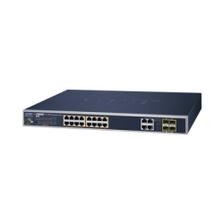 PLANET WGSW-20160HP Switch Administrable 16 puertos 10/100/1000 802.3at PoE 230W y 4 puertos GigabitTP/SFP Combo