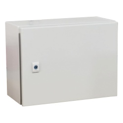 PRECISION PST-5030-30A Gabinete de Acero IP66 Uso en Intemperie (500 x 300 x 300 mm) con Placa Trasera Interior Metalica y Compuerta Inferior Atornillable (Incluye Chapa y Llave T). Ideal para Centros