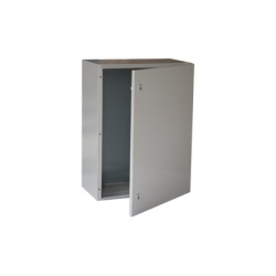 PRECISION PST-6080-30A Gabinete de Acero IP66 Uso en Intemperie (600 x 800 x 300 mm) con Placa Trasera Interior Metalica y Compuerta Inferior Atornillable (Incluye Chapa y Llave T).