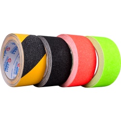 PRECISION PST-C05-010 Cinta Adhesiva Antiderrapante de PVC / Adhesivo Acrílico Base Solvente / Espesor 0.8 mm / Ancho 50 mm / 5 m de Largo / Color Negro