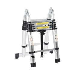 PRECISION PST-H10-002 Escalera Telescopica de Aluminio Tipo Tijera de 1.9 + 1.9 Metros de Altura