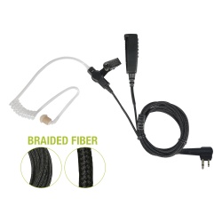 PRYME SPM-2303-BF Microfono De Solapa de 2 Cables De Fibra Trenzada Serie SPM2300BF Con Conector MOTOROLA de 2 Pines Lateral