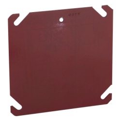 RACO HUB-911-8 Tapa Cuadrada Para Caja Galvanizada de 4" / Color Rojo.