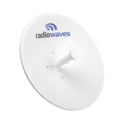 RADIOWAVES SPD2-5WNS Antena Direccional de alto desempeno Dimensiones (2 ft) Ganancia de 29 dBi 4.9-6 GHz Conectores N-hembra Facil instalacion Preensamblada Montaje incluido