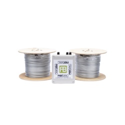 RBTEC IROC-2Z-1000-V2 Cable Sensor Perimetral IRONCLAD / 610 m (2 000 ft) / 2 Zonas / Cerca Ciclonica / Sin Falsas Alarmas por Viento / Tarjeta LPU400 / Calibracion por Software