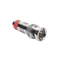 RF INDUSTRIES LTD RFB-1704-Q Conector BNC Macho en 75 Ohm Montaje de Compresion Axial para Cable Coaxial RG-6/U Niquel/ Oro/ Teflon.