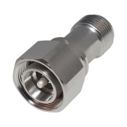 RF INDUSTRIES LTD RFD-43M-NF Adaptador en Linea de Conector 4.3-10 Macho a N Hembra Bronce Blanco/ Plata/ Teflon.
