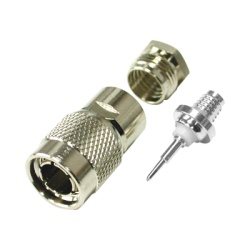 RF INDUSTRIES LTD RFT-1801 Conector TNC Macho de Rosca para Cable RG-59/U Grupo D Niquel/ Plata/ Teflon.