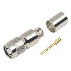 RF INDUSTRIES LTD RP-1202-I Conector TNC Macho Inverso Anillo Plegable para ensamblar en cables RG-8/U LMR-400 Niquel Oro Teflon