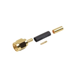 RF INDUSTRIES LTD RP-3000-1B Conector SMA Macho Inverso de Anillo Plegable para Instalar en Cables RG-174/U y RG-316/U.