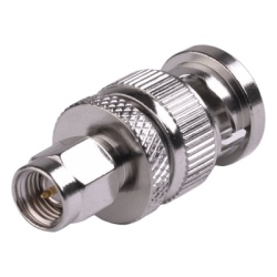 RF INDUSTRIES LTD RSA-3459 Adaptador en Linea de Conector SMA Macho a BNC Macho Niquel/ Oro/ Teflon.