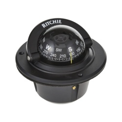 RITCHIE F-50 Brujula de Navegacion Maritima Ritchie F-50 / Montaje Flush / Dial 2 3/4" (70 mm) / Iluminacion Nocturna Verde / DirectiveForce Magnets / Construccion Compuesta Alta Temperatura / 100% Re