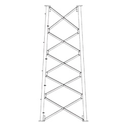ROHN SSV6N62 Seccion 6 Base para Torre Autosoportada linea SSV (Codigo de Fabrica: 6N62)