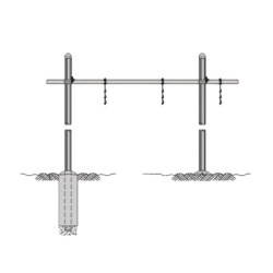 ROHN WGBS121014 Guia de Cable Horizontal Tipo Puente Sencilla de 12" de Ancho.