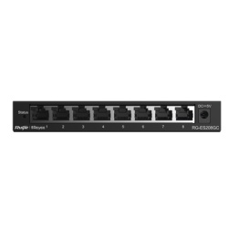 RUIJIE RG-ES208GC Switch Administrable Gigabit / 8 Puertos 10/100/1000BASE-T / Capa 2 / Switching 16 Gbps / Forwarding 11.9 Mpps / Gestion Cloud Ruijie Gratuita / Modo CCTV con Transmision 250 m (820
