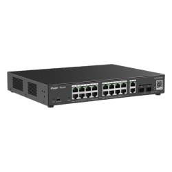 RUIJIE RG-ES220GS-P Switch L2 Administrable PoE con 16 puertos Gigabit PoE 802.3af/at + 2 SFP para fibra 1Gb gestion gratuita desde la nube 240w