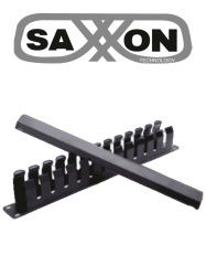 SAXXON SXN0420017 SAXXON SXORGNET24P - Organizador de cables horizontal con tapa para rack de19" / 1U / 24 posiciones / Color Negro / Tapa y Base Metalica