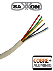 SAXXON SXN1570003 SAXXON OWAC6305JF - Bobina de Cable para Alarma de 6 Conductores/ CCA/ 305 Metros/ Uso Interior/ Material Retardante a la Flama/ Color Blanco/ Recomendado para Alarmas Control de Ac