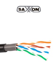 SAXXON TVD119038 SAXXON OUTP5ECCAEXT - Cable UTP CCA categoria 5E color negro 305 metros para exterior con 4 pares y doble forro