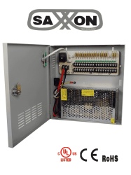 SAXXON TVN400027 SAXXON PSU1220D18 - Fuente de 12 vcd/ 20 Amperes/ Para 18 Camaras/ 1.1 Amper por Canal/ Proteccion contra Sobrecargas/ Certificacion UL/