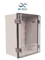 SBE TECH SBT1580047 SBE TECH TR15015090 - Gabinete de plastico para exteriores con cubierta transparente 150 x 150 x 90 mm