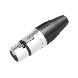 SEETRONIC SCSF3 XLR conector de cable hembra carcasa niquelada contactos plateados
