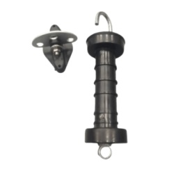 SFIRE SF-MANIJA Manija de Puerta para Cerco Eléctrico / PP + Metal Reforzado / Colgador 20 cm (7.9 in) / Terminal 8 cm (3.1 in) / Peso 190 g