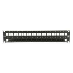 SIEMON 10GMXP-F2-48E Patch Panel 10G MAX UTP / 48 Puertos Vacíos / 1U Rack 19" / Compatible Z-MAX y UltraMAX / Color Negro / Administrador de Cable Integrado