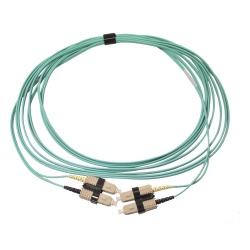 SIEMON FJ2-SCSC5L-05AQ Jumper de Fibra Optica Multimodo 50/125 OM3 XGLO SC-SC Duplex OFNR Color Aqua 5 Metros (16.40 Pies)