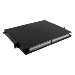 SIEMON LVE-1U-MD-T01A Distribuidor de Fibra Optica de Alta Densidad LigthVerse *Plus* Para Rack de 19 Pulgadas Acepta 4 Placas Plug and Play Hasta 96 Fibras 1 UR