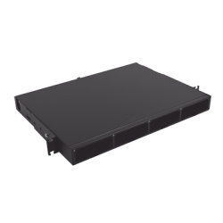 SIEMON LVE-1U-MS-C01A Distribuidor de Fibra Optica de Alta Densidad LigthVerse *Core* Para Rack de 19 Pulgadas Acepta 4 Placas Plug and Play Hasta 96 Fibras 1 UR