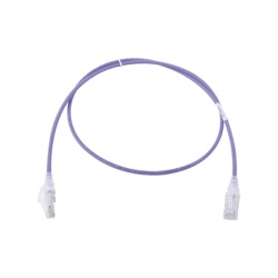 SIEMON MC6-03-0828B Patch Cord MC6 Modular Cat6 UTP CM/LS0H 0.91 Metros (3 Pies) Color Violeta Diametro Reducido (28AWG) Version Bulk (Sin Empaque Individual)