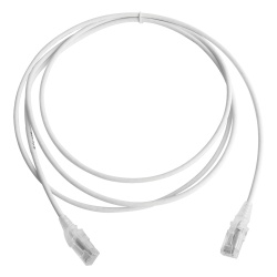 SIEMON MC6-07-02-28B Patch Cord MC6 Modular Cat6 UTP CM/LS0H 2.13 Metros (7 Pies) Color Blanco Diametro Reducido (28AWG) Version Bulk (Sin Empaque Individual)