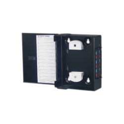 SIEMON SWIC3-M-01 Mini Caja de Conexion de Fibra Optica Para Montaje en Pared Hasta 48 Puertos LC (Acepta Dos Placas Acopladoras) Color Negro