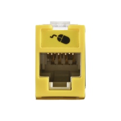 SIEMON U6-H05NS Jack Ultramax Cat6 UTP Montaje Hibrido en Placa de Pared (Plano y Angulado) Color Amarillo Punch Down