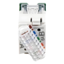 SIEMON U6A-H07NS Jack Ultramax Cat6A UTP Montaje Hibrido en Placa de Pared (Plano y Angulado) Color Verde Punch Down - Img 4