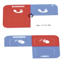 SIEMON Z-ICON-03B Icono Ultramax para Identificacion de Jacks Color Rojo Bolsa con 100 Piezas