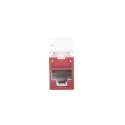 SIEMON Z6-03 Jack Z-Max UTP Categoria 6 Montaje Hibrido en Placa de Pared (Plano y Angulado) Color Rojo