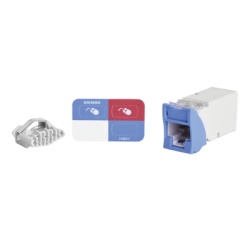 SIEMON Z6-06B Jack Z-MAX UTP Categoria 6 Montaje Hibrido en Placa de Pared (Plano y Angulado) Color Azul Version Bulk (Sin Empaque Individual)