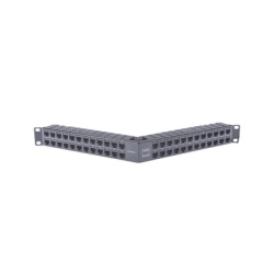 SIEMON ZS-PNLA-U48E Patch Panel Z-MAX de 48 Puertos Blindado Modular (Vacio) Angulado 1UR
