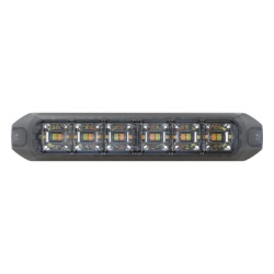 SIGNALPRO SP89RB Luz Auxiliar Moldeable de 12 LED Rojo / Azul Lente Transparente SAE
