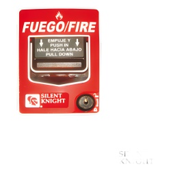 SILENT KNIGHT BY HONEYWELL PSDASP Estacion Convencional de Jalon de Doble Accion Restablecimiento con Cerradura.