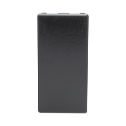 SIMON SM-1/2PC-N Placa Ciega Medio Módulo / 45 x 45 x 8,5 mm / IP20 / Negro Grafito RAL 7021 / -5°C a +60°C