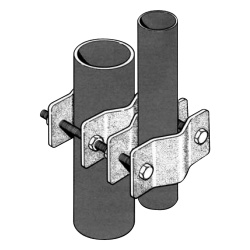 SINCLAIR CLAMP-005 Juego Sencillo de Abrazadera Dual para Mastiles de 3.81 a 8.9 cm. de Diametro.