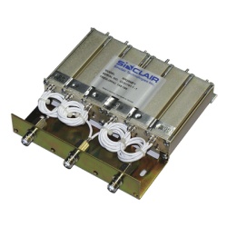 SINCLAIR MR256B-E6010 Duplexer Movil Rechazo de Banda 155-174 MHz 6 Cavidades 15-18 MHz de Separacion 50 Watt BNC Hembras.