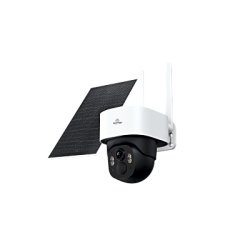 SMARTHOME BY EPCOM SCAM2PTP4G Camara de Bateria PT 4mp| 4G| Vision Nocturna a color| Audio Bidireccional| Autoseguimiento Inteligente| Grabacion Continua | Incluye Panel Solar de 5W