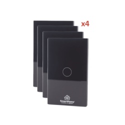 SMARTHOME BY EPCOM SH411W4K (Wifi) KIT 4 apagadores inteligentes Wifi compatibles con Alexa y GoogleHome