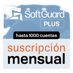 Softguard SGPLUS1000M SoftGuard PLUS (Licencia Mensual) / Software de Monitoreo / Plataforma Integral / Central de Alarmas / Video / GPS / Apps Moviles / CRM